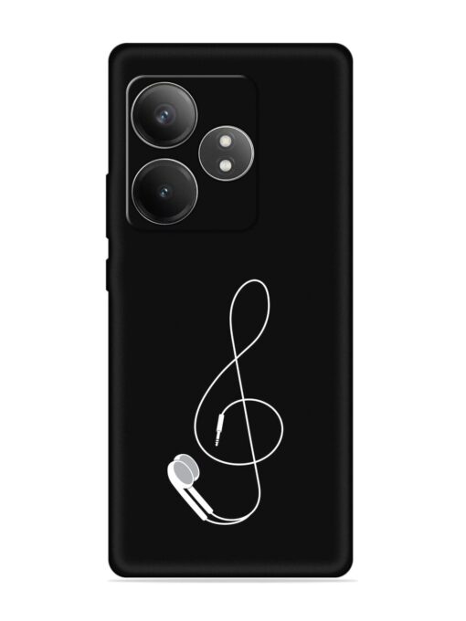 Music Earphone Vector Embossed Soft Silicone Case for Realme Gt 6T (5G)