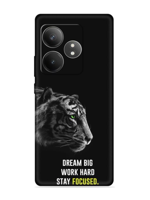 Dream Big Work Hard Embossed Soft Silicone Case for Realme Gt 6T (5G) Zapvi