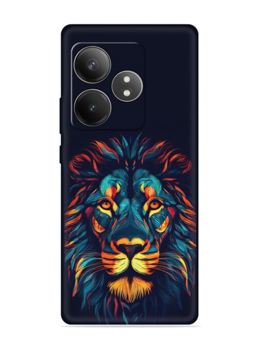 Colorful Lion Embossed Soft Silicone Case for Realme Gt 6T (5G) Zapvi