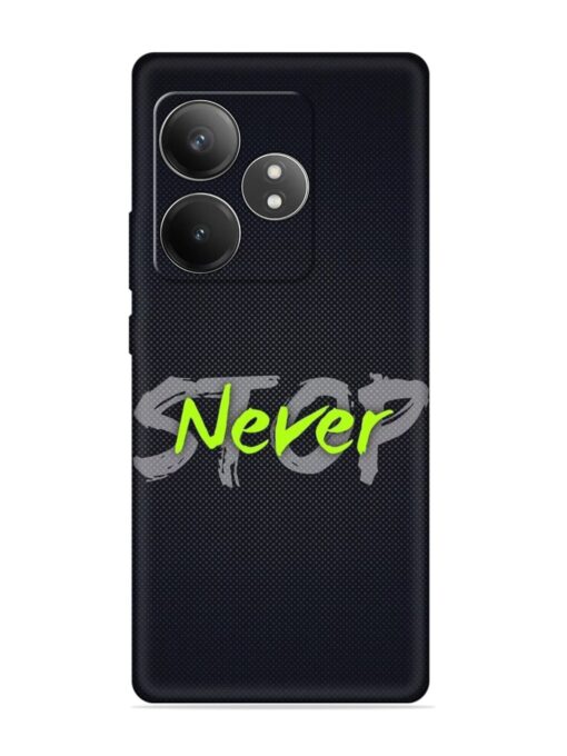 Never Stop Embossed Soft Silicone Case for Realme Gt 6T (5G)