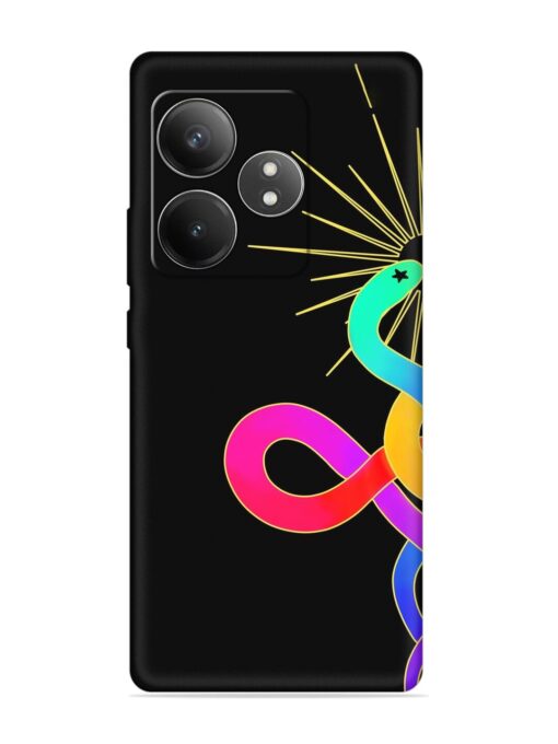 Art Geometric Abstraction Embossed Soft Silicone Case for Realme Gt 6T (5G) Zapvi