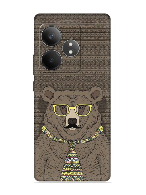 Grizzly Bear Embossed Soft Silicone Case for Realme Gt 6T (5G) Zapvi