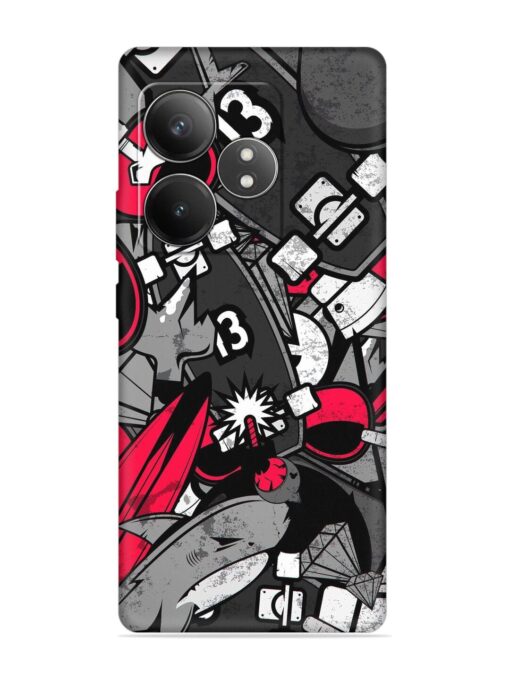 Fictional Doodle Embossed Soft Silicone Case for Realme Gt 6T (5G) Zapvi