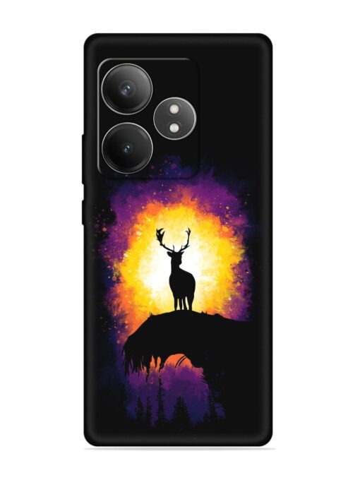 Elk Animal Art Embossed Soft Silicone Case for Realme Gt 6T (5G) Zapvi