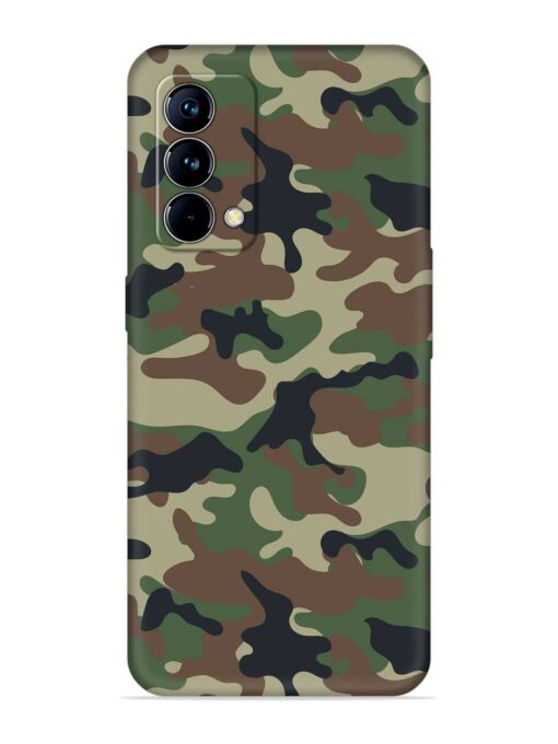 Army Military Camouflage Dark Green Embossed Soft Silicone Case for Realme Gt Master Edition