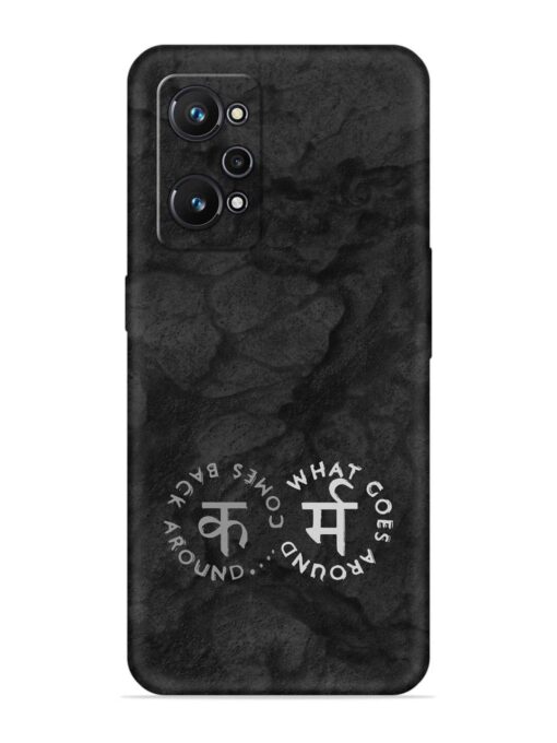 Karma Hindi Word Embossed Soft Silicone Case for Realme Gt Neo 2