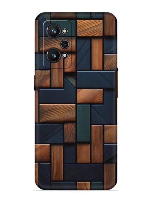 Wooden Background Cubes Embossed Soft Silicone Case for Realme Gt Neo 2