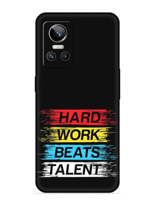 Hard Work Beats Embossed Soft Silicone Case for Realme Gt Neo 3