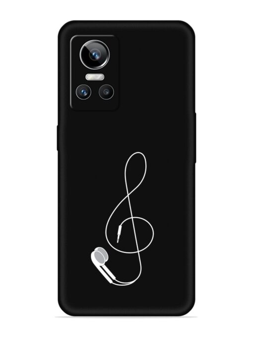 Music Earphone Vector Embossed Soft Silicone Case for Realme Gt Neo 3