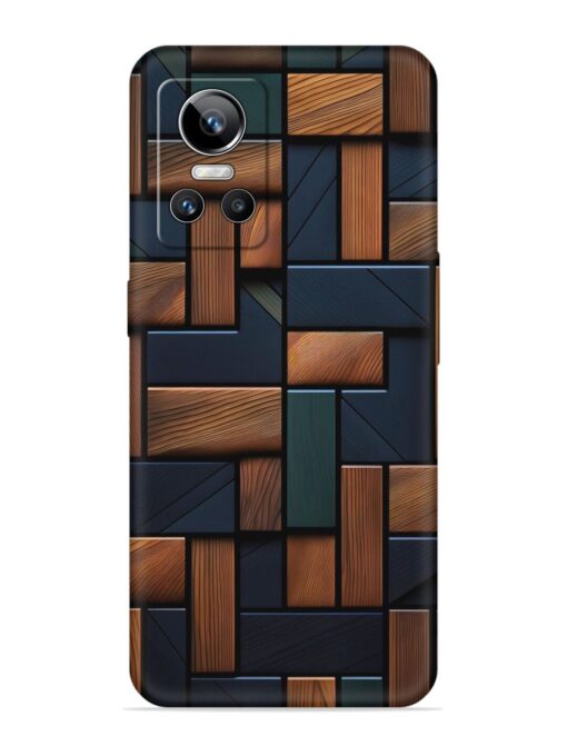 Wooden Background Cubes Embossed Soft Silicone Case for Realme Gt Neo 3 Zapvi