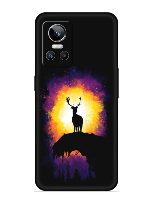 Elk Animal Art Embossed Soft Silicone Case for Realme Gt Neo 3