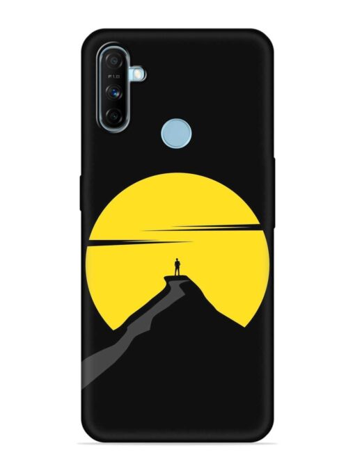 Black Ultra Vector Embossed Soft Silicone Case for Realme Narzo 10A