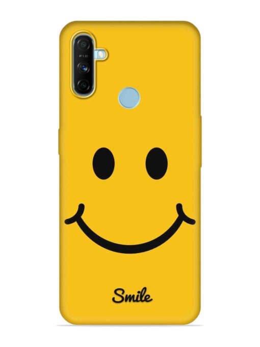 Yellow Smiley Embossed Soft Silicone Case for Realme Narzo 10A