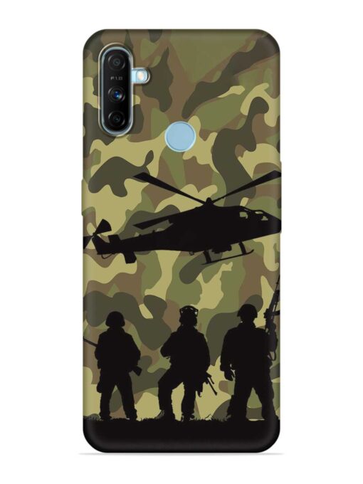 Army Heros Embossed Soft Silicone Case for Realme Narzo 10A