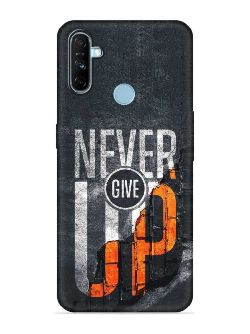 Never Give Up Embossed Soft Silicone Case for Realme Narzo 10A