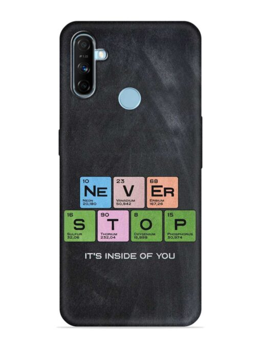 Never Stop It'S Inside Of You Embossed Soft Silicone Case for Realme Narzo 10A Zapvi