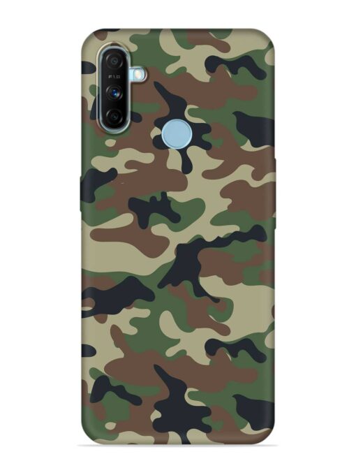 Army Military Camouflage Dark Green Embossed Soft Silicone Case for Realme Narzo 10A Zapvi