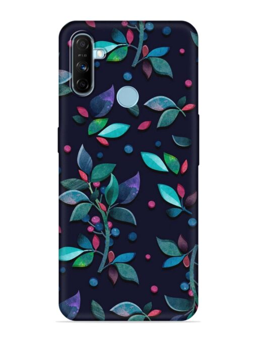 Decorative Watercolor Flower Embossed Soft Silicone Case for Realme Narzo 10A Zapvi