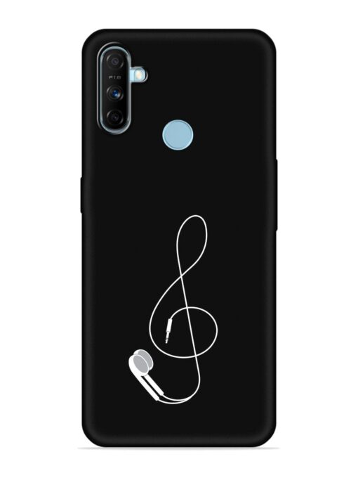 Music Earphone Vector Embossed Soft Silicone Case for Realme Narzo 10A