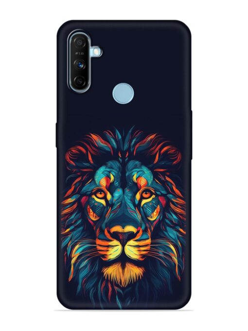 Colorful Lion Embossed Soft Silicone Case for Realme Narzo 10A Zapvi