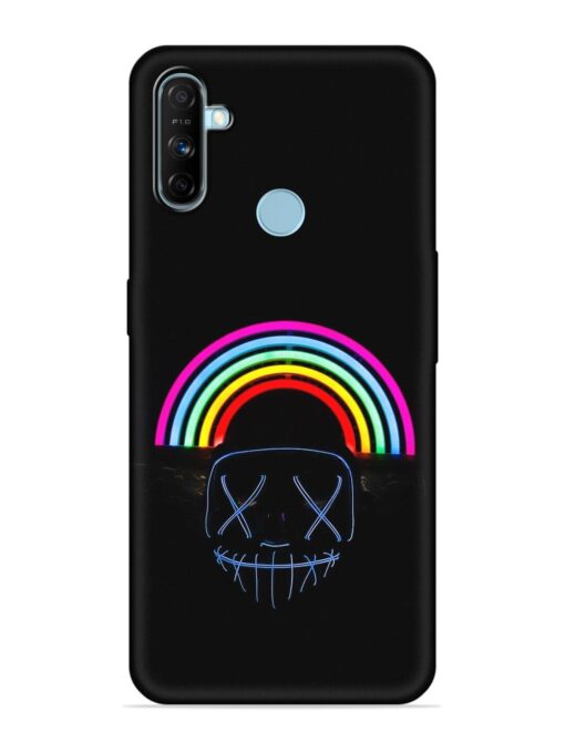 Mask Rainbow Embossed Soft Silicone Case for Realme Narzo 10A