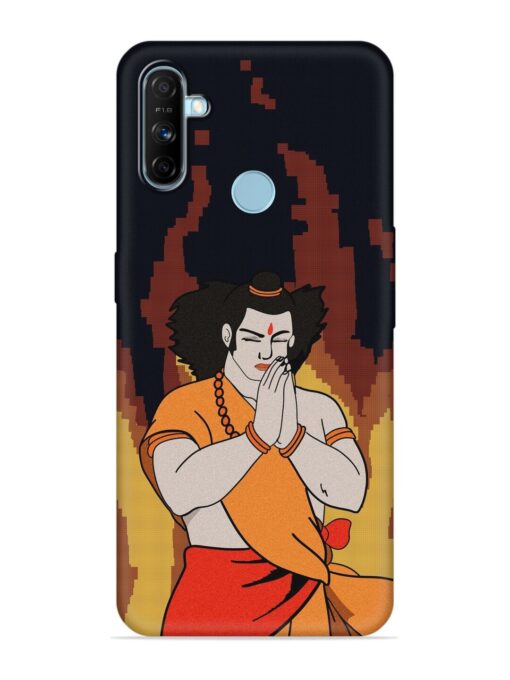 Shree Ram Vector Embossed Soft Silicone Case for Realme Narzo 10A Zapvi