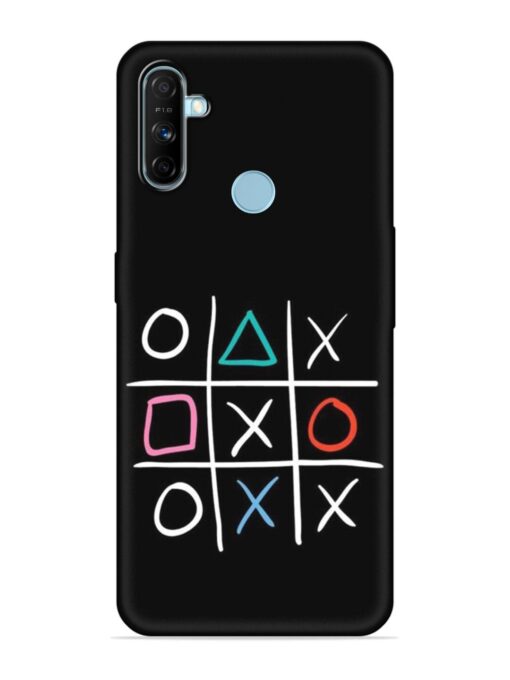 Super Neon Tic-Tac-Toe Embossed Soft Silicone Case for Realme Narzo 10A Zapvi