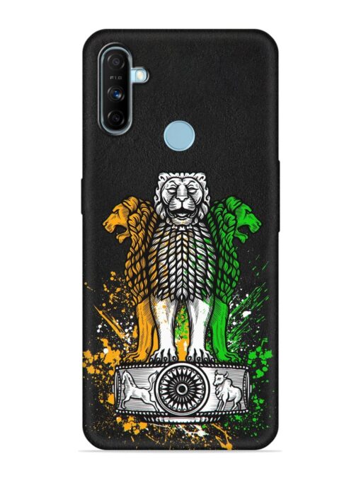 Pillars Of Ashoka Embossed Soft Silicone Case for Realme Narzo 10A Zapvi