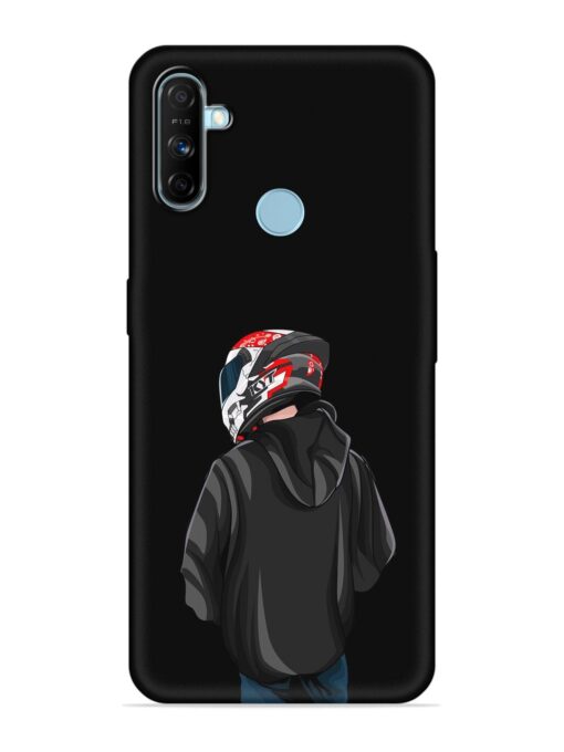 Motorcycle Rider Embossed Soft Silicone Case for Realme Narzo 10A Zapvi