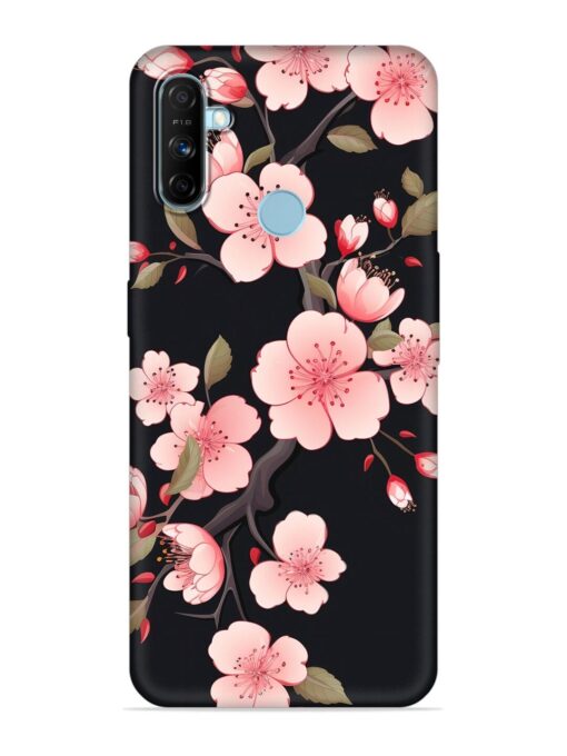 Cherry Blossom Embossed Soft Silicone Case for Realme Narzo 10A