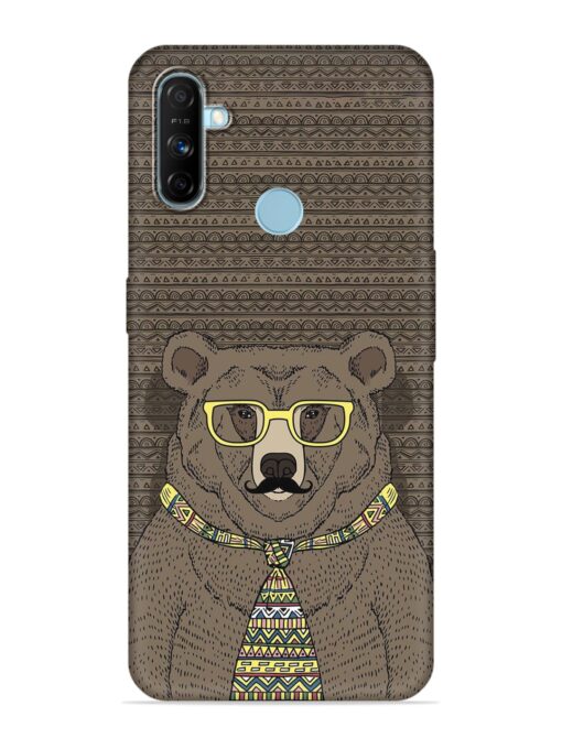 Grizzly Bear Embossed Soft Silicone Case for Realme Narzo 10A