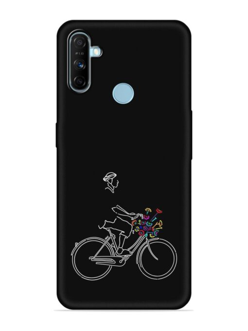 Minimalist Cycle Art Embossed Soft Silicone Case for Realme Narzo 10A