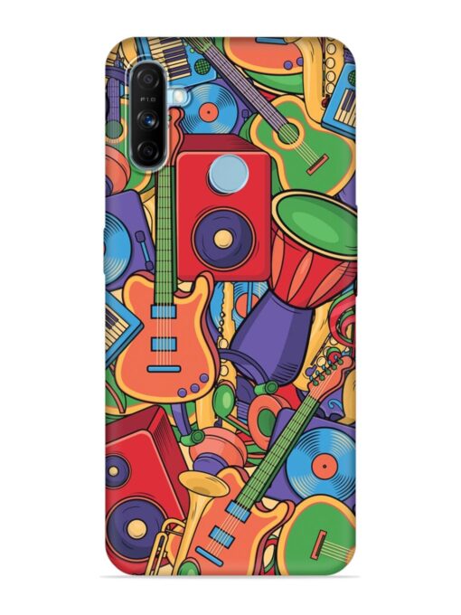 Colorful Music Art Embossed Soft Silicone Case for Realme Narzo 10A