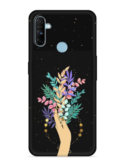 Flower On Hand Embossed Soft Silicone Case for Realme Narzo 20A Zapvi