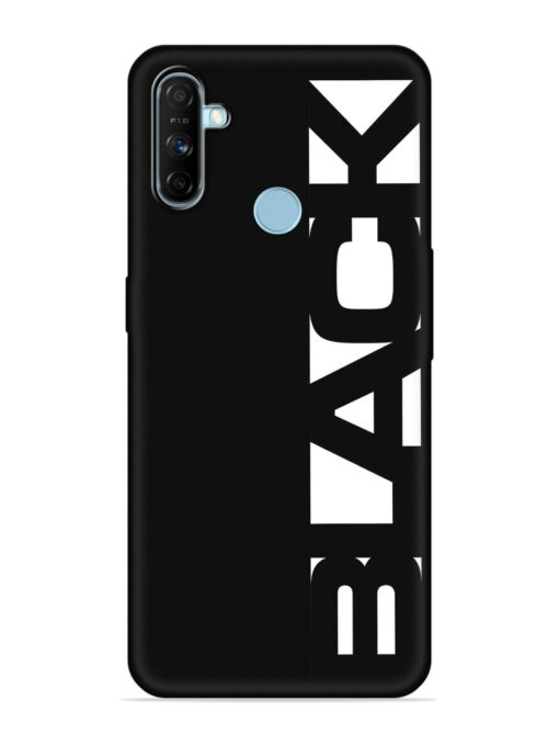 Black Typo Embossed Soft Silicone Case for Realme Narzo 20A