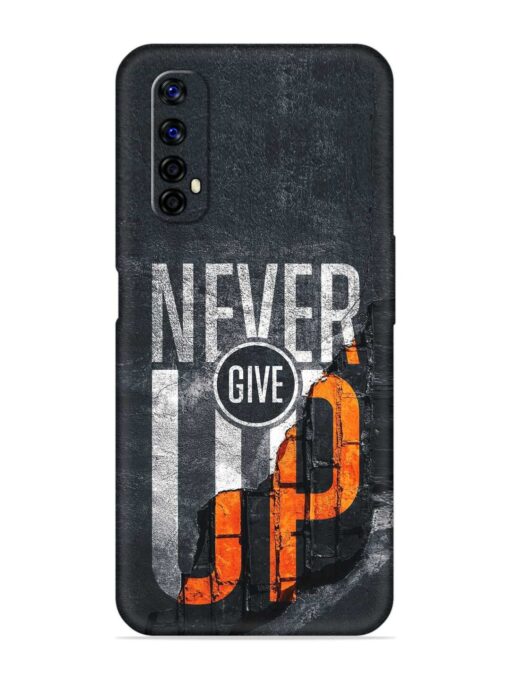 Never Give Up Embossed Soft Silicone Case for Realme Narzo 20 Pro