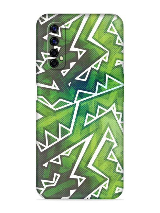 Green Graffiti Seamless Embossed Soft Silicone Case for Realme Narzo 20 Pro