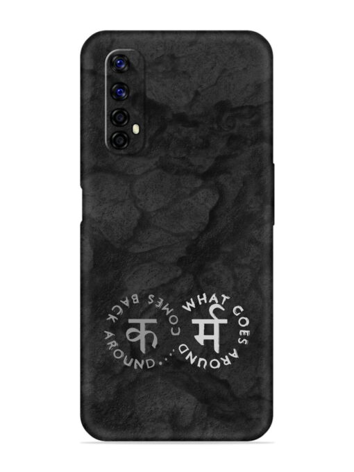 Karma Hindi Word Embossed Soft Silicone Case for Realme Narzo 20 Pro