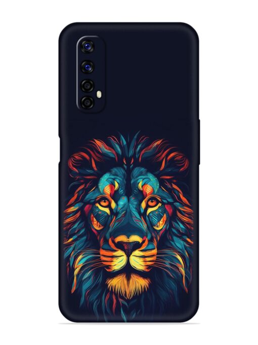 Colorful Lion Embossed Soft Silicone Case for Realme Narzo 20 Pro