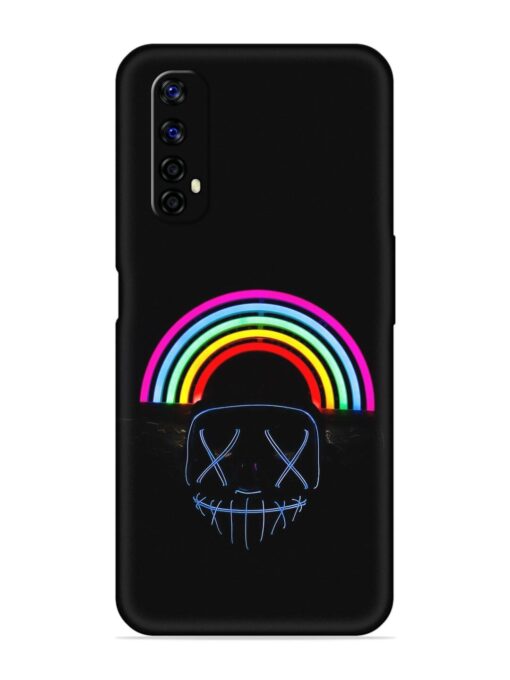 Mask Rainbow Embossed Soft Silicone Case for Realme Narzo 20 Pro Zapvi