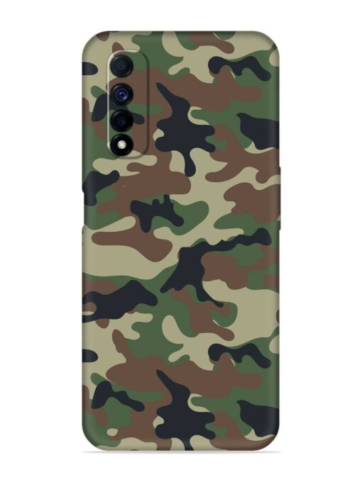 Army Military Camouflage Dark Green Embossed Soft Silicone Case for Realme Narzo 30 (4G)