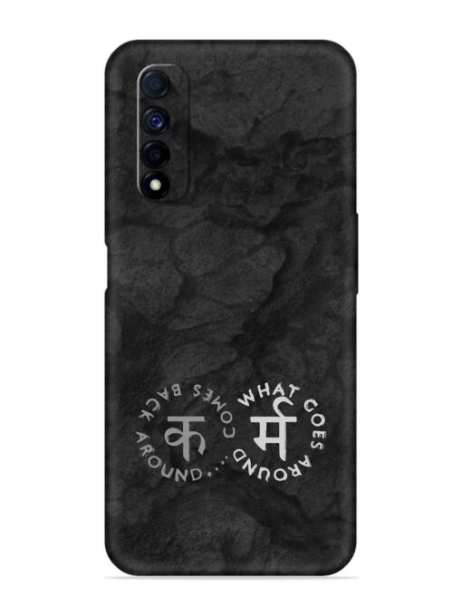 Karma Hindi Word Embossed Soft Silicone Case for Realme Narzo 30 (4G) Zapvi