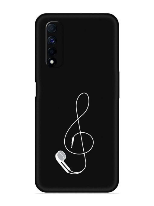 Music Earphone Vector Embossed Soft Silicone Case for Realme Narzo 30 (4G) Zapvi