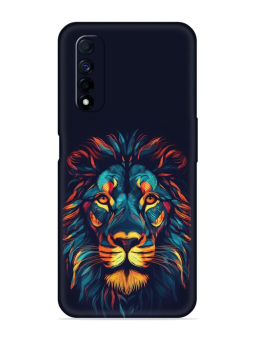 Colorful Lion Embossed Soft Silicone Case for Realme Narzo 30 (4G) Zapvi