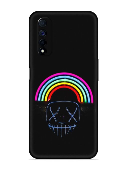 Mask Rainbow Embossed Soft Silicone Case for Realme Narzo 30 (4G) Zapvi