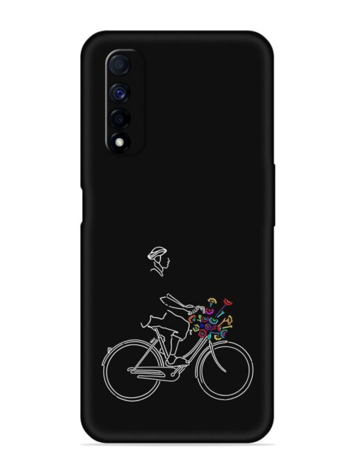 Minimalist Cycle Art Embossed Soft Silicone Case for Realme Narzo 30 (4G) Zapvi