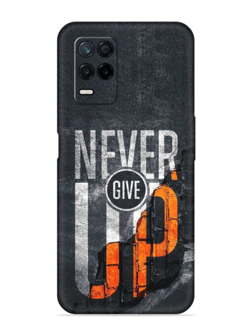 Never Give Up Embossed Soft Silicone Case for Realme Narzo 30 (5G) Zapvi