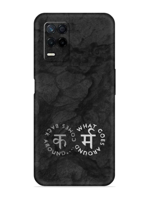 Karma Hindi Word Embossed Soft Silicone Case for Realme Narzo 30 (5G) Zapvi