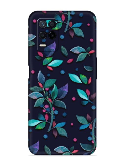 Decorative Watercolor Flower Embossed Soft Silicone Case for Realme Narzo 30 (5G)