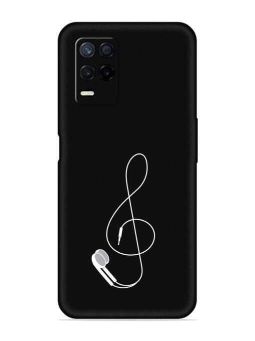 Music Earphone Vector Embossed Soft Silicone Case for Realme Narzo 30 (5G)